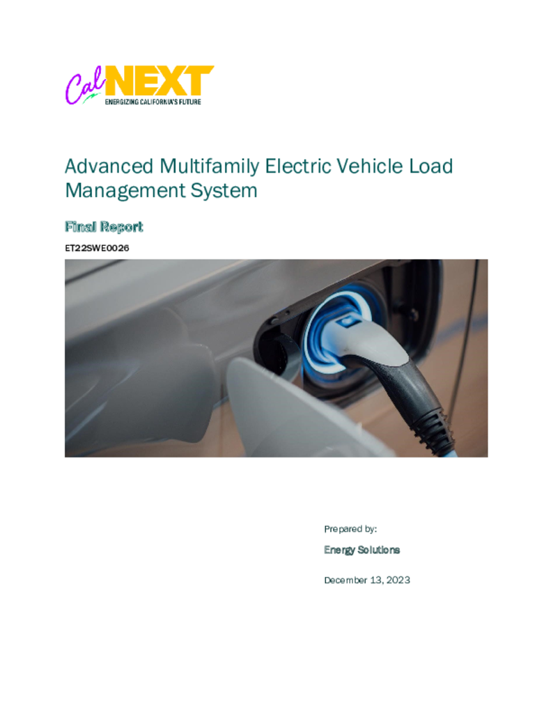 ET22SWE0026-Advanced Multifamily EV Load Management System
