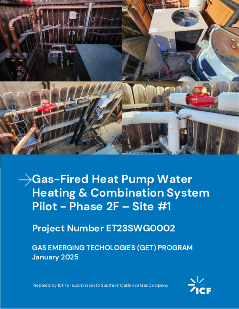 ET23SWG0002 - Gas-Fired Heat Pump Water Heating - Phase 2F – Site #1 ...