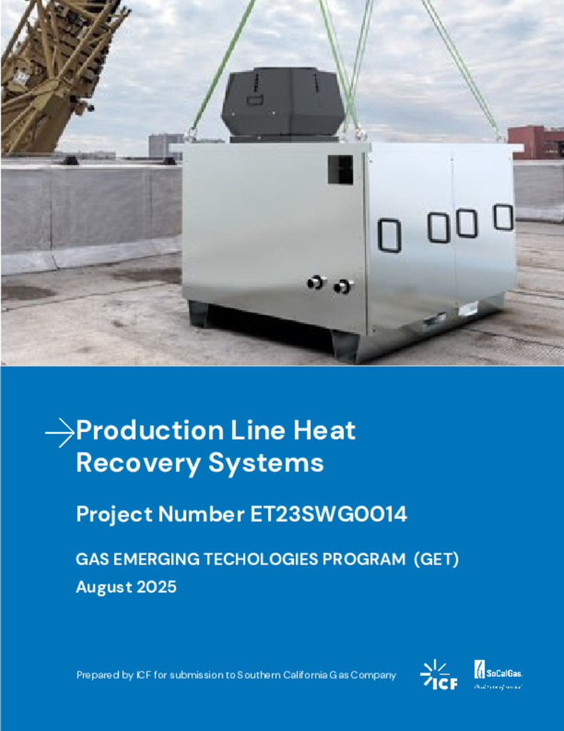 ET23SWG0014 - Production Line Heat Recovery Systems | Emerging Technologies