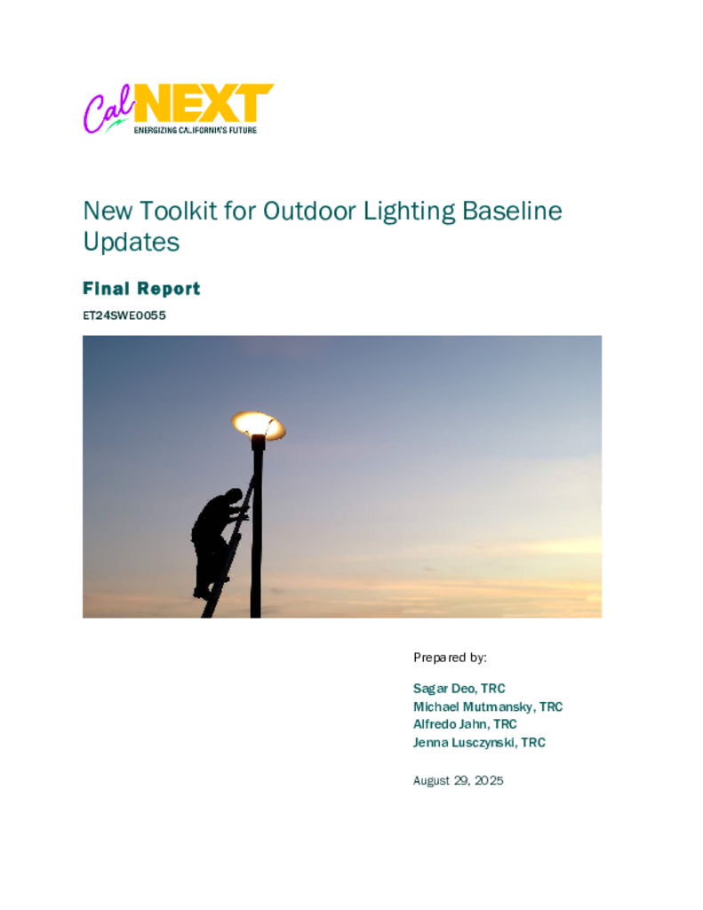 ET24SWE0055 - New Toolkit for Outdoor Lighting Baseline Updates_Final Report