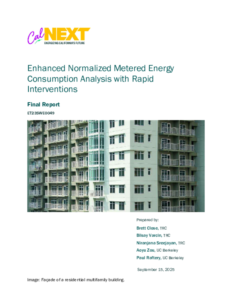 ET23SWE0049_Enhanced Normalized Metered Energy Consumption Analysis with Rapid Interventions - Final Report