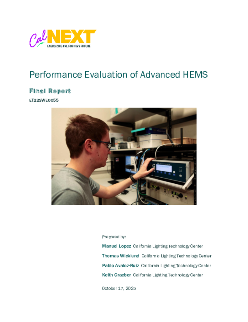 Performance Evaluation of Advanced HEMS