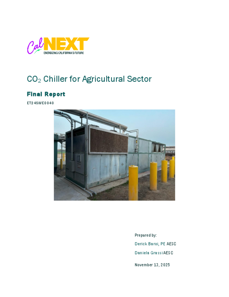 ET24SWE0040 - CO2 Chiller for Agricultural Sector Final Report 