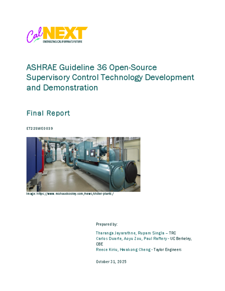 ET22SWE0039 - ASHRAE Guideline 36 Open Source Supervisory Control Technology Development and Demonstration_Final Report