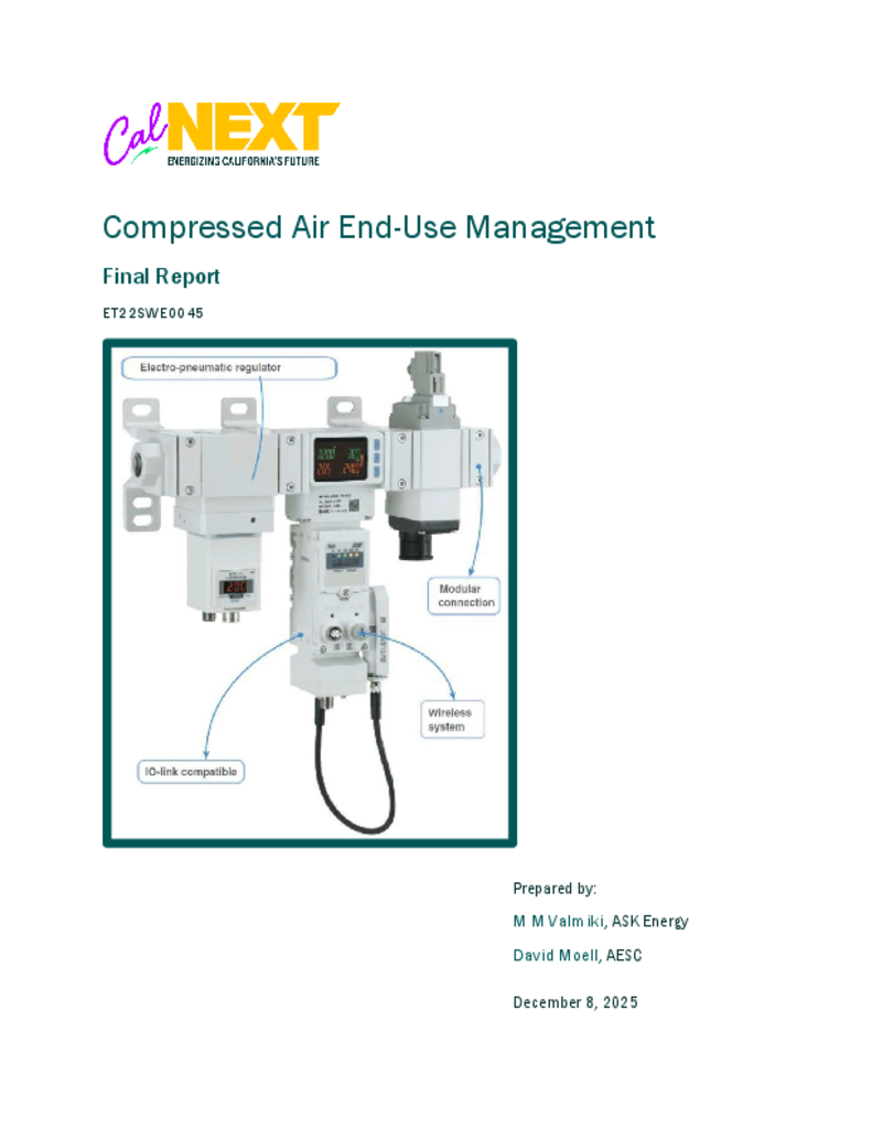 ET22SWE0045 Compressed Air End-Use Air Management System Final Report