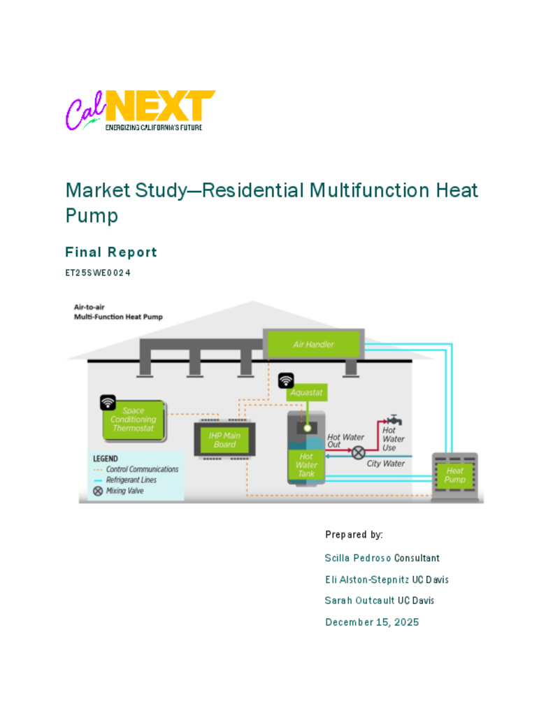 Market Study—Residential Multifunction Heat Pump 