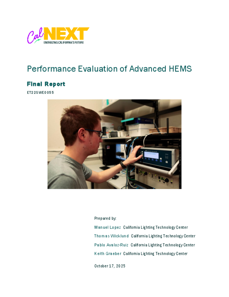 Performance Evaluation of Advanced HEMS