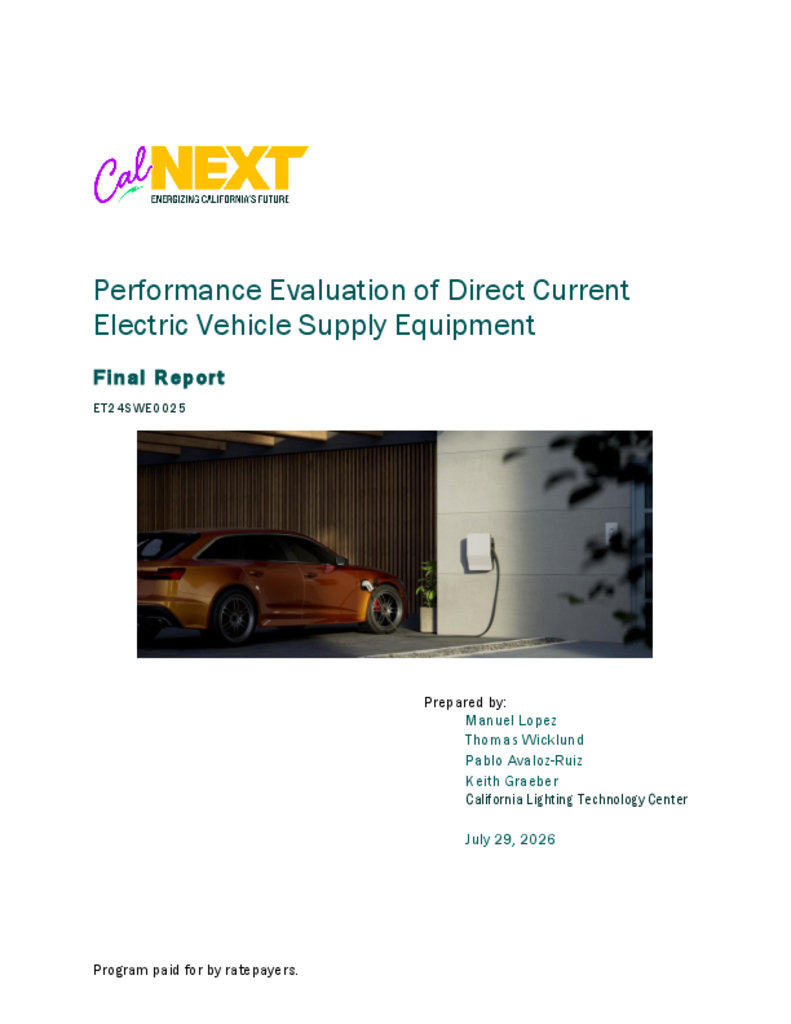 Performance Evaluation of Direct Current Electric Vehicle Supply Equipment 